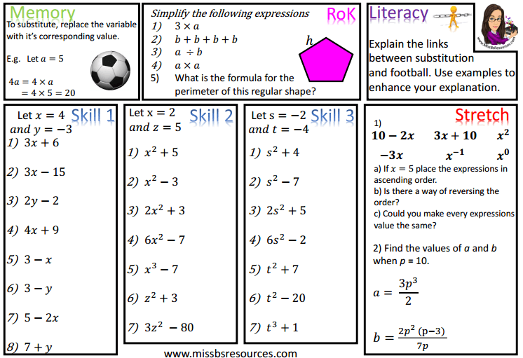 problem solving substitution maths