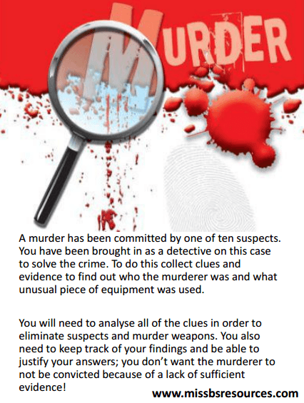 Maths Murder Mystery 6 - Death in the Supermarket